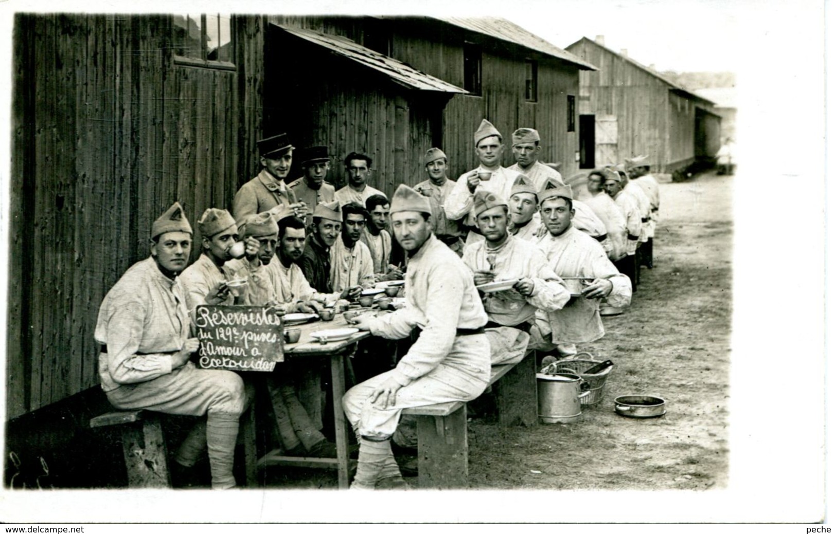 N°66531 -carte Photo Réserviste Du 129è Du Havre à Coetquidan- - Regiments