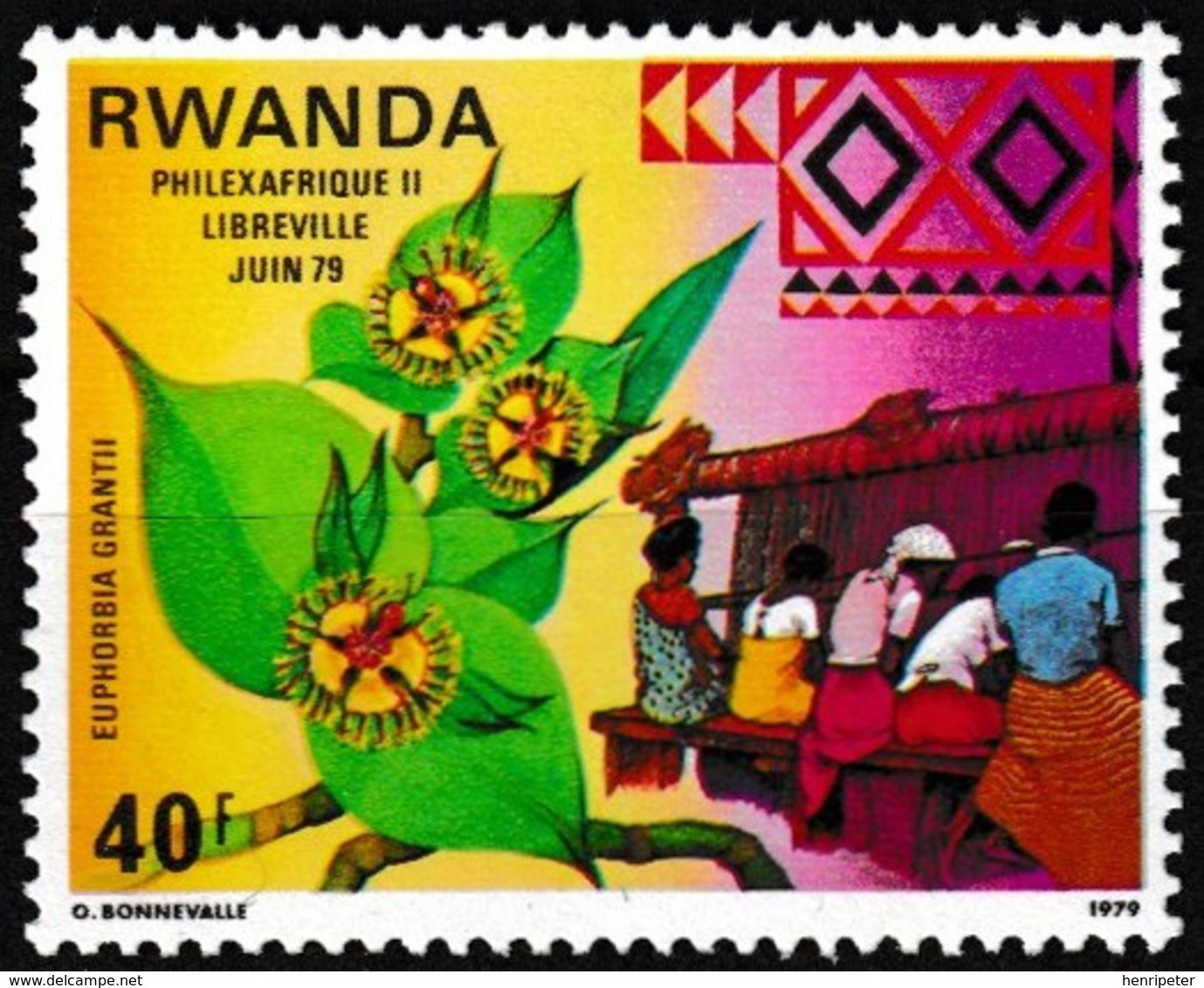 Série De 2 T.-P.neufs** - Philexafrique II Euphorbia Grantii Intelsat IV-A - 876-877 (Yvert) - République Rwandaise 1979 - Neufs