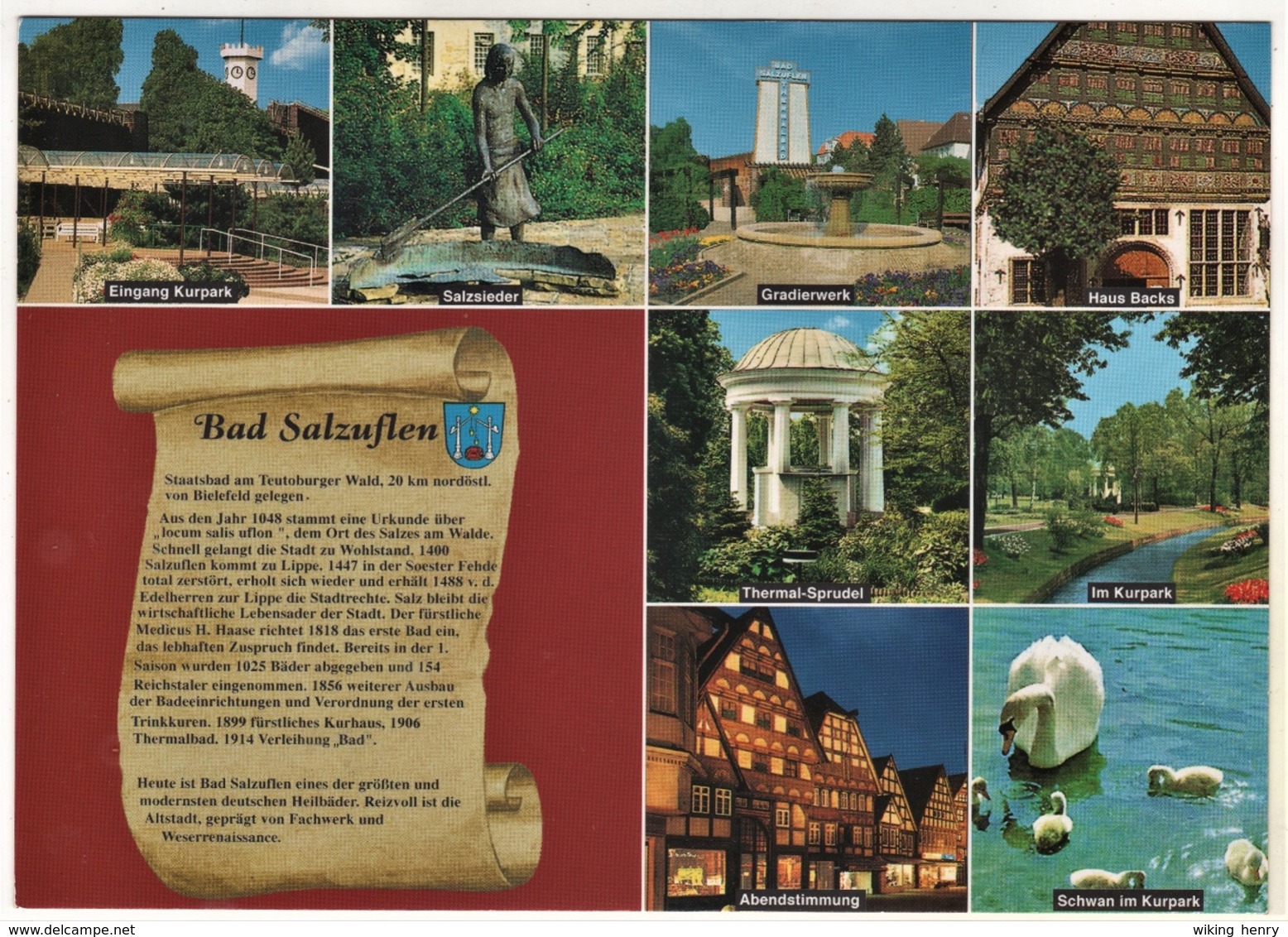 Bad Salzuflen - Mehrbildkarte 39   Mit Chronik - Bad Salzuflen