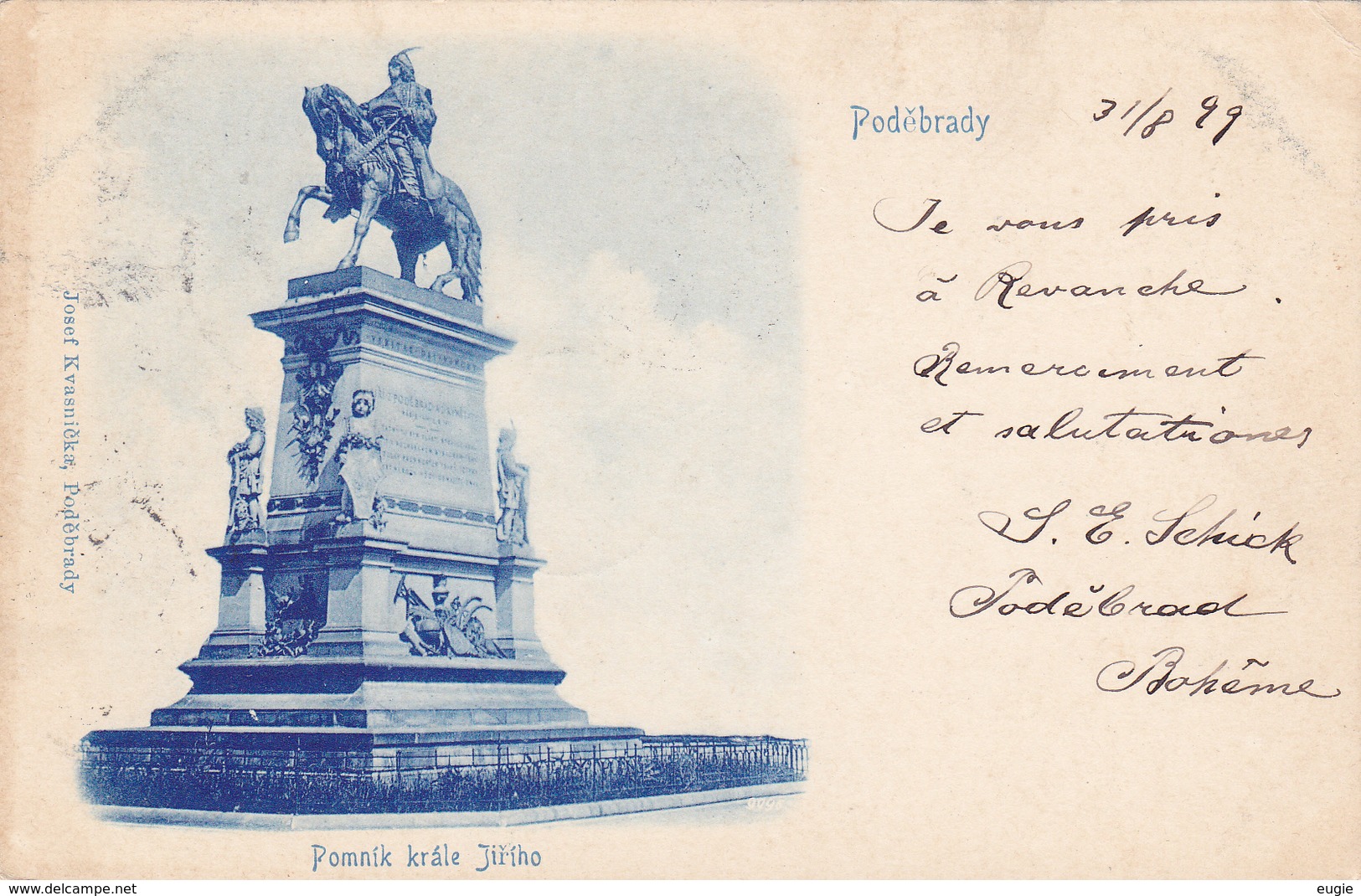 632/ Podebrady, 1899, Pomnik Krale Jiriho - Tsjechië