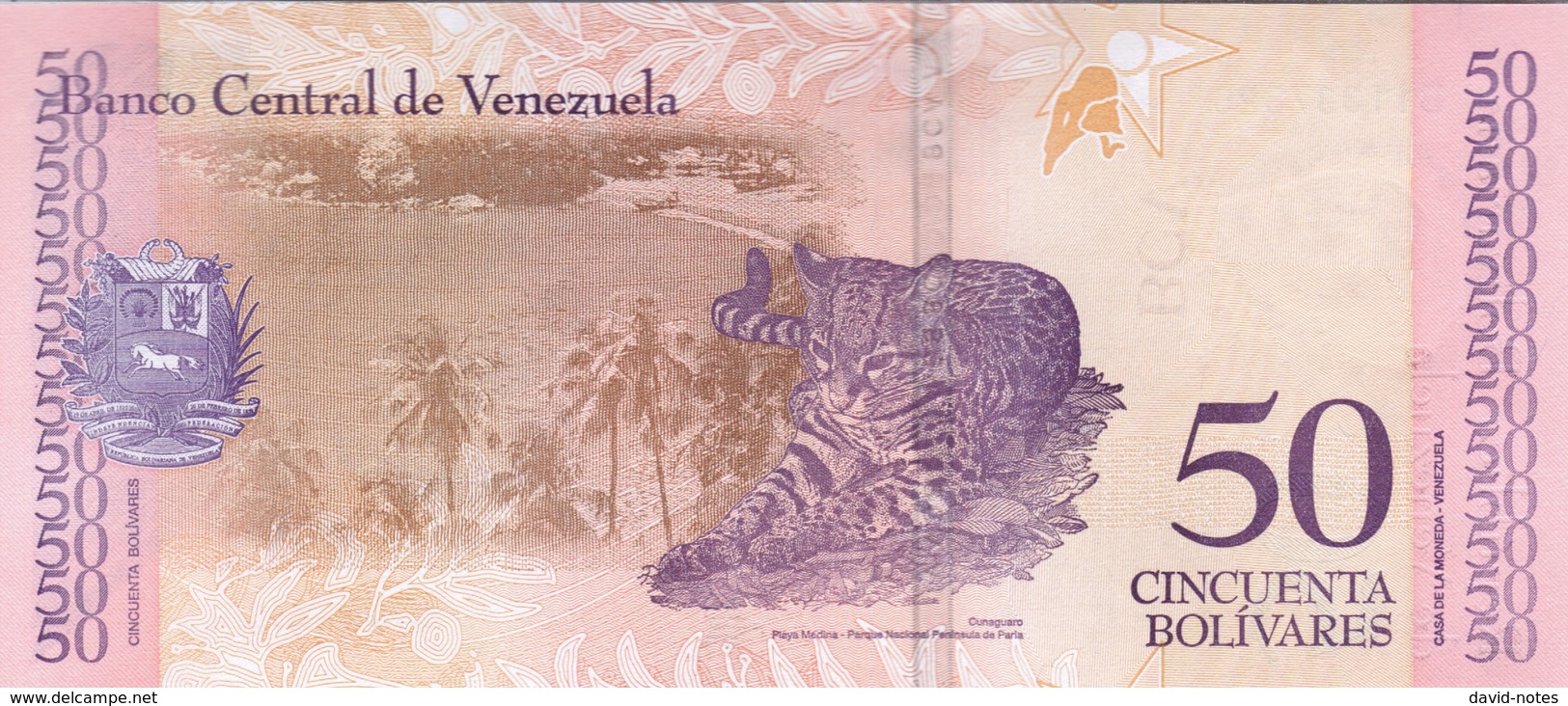 Venezuela  - Pick New - 50 Bolivares 2018 - Unc - Venezuela