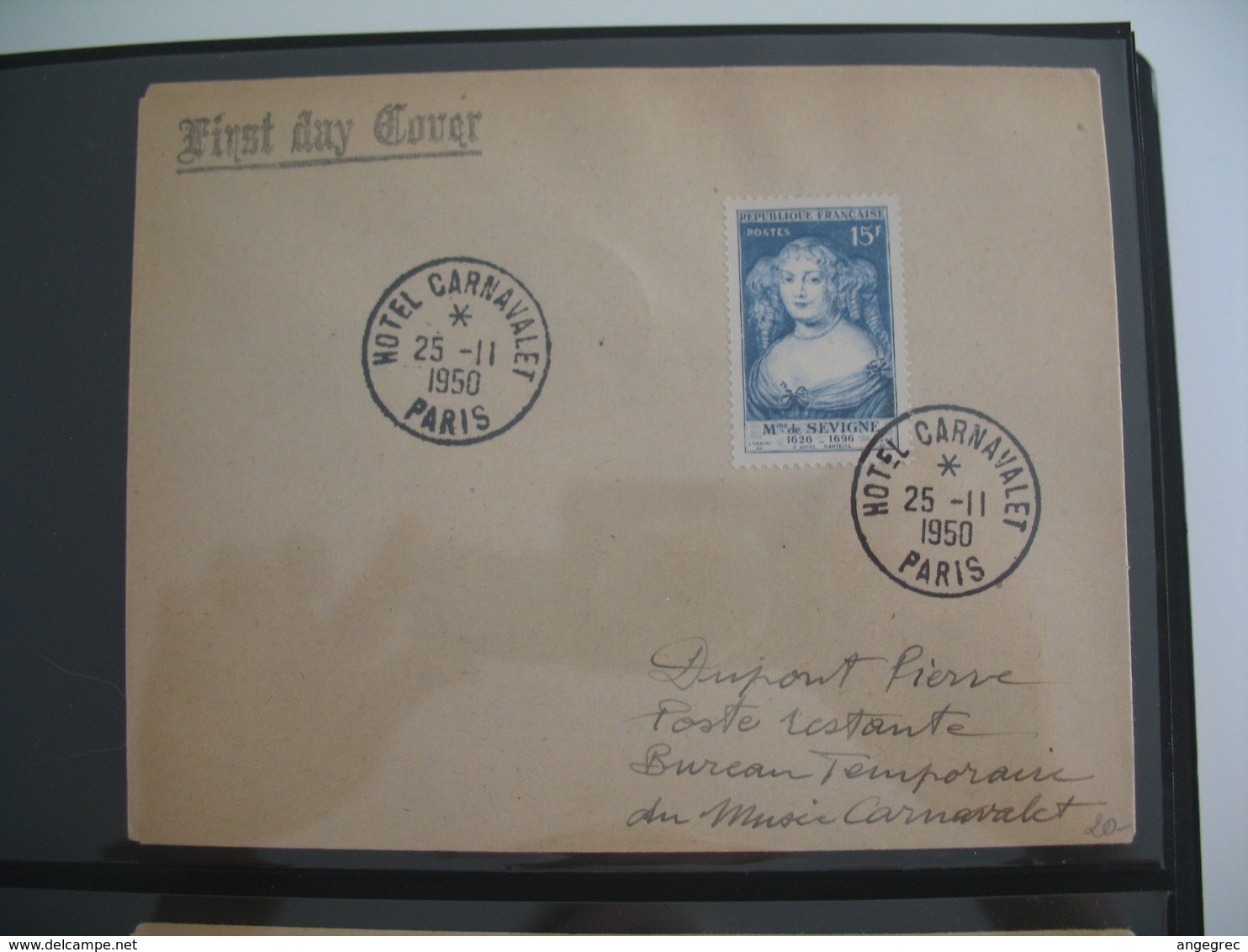 FDC  1950  N° 874 Madame De Sévigné   à Voir - 1950-1959