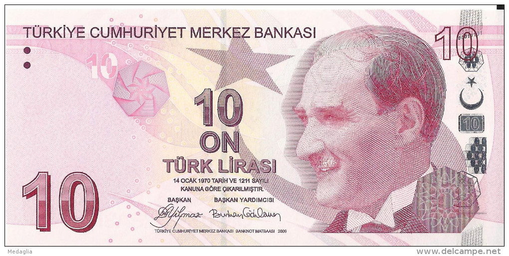 TURQUIE - 10 Lira 2009 UNC - Turquie