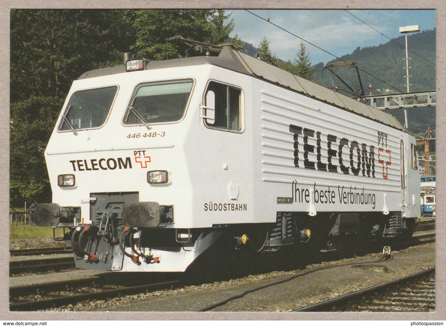SOB Südostbahn Re 446 448 Telecom PTT (heute Swisscom) - Treinen