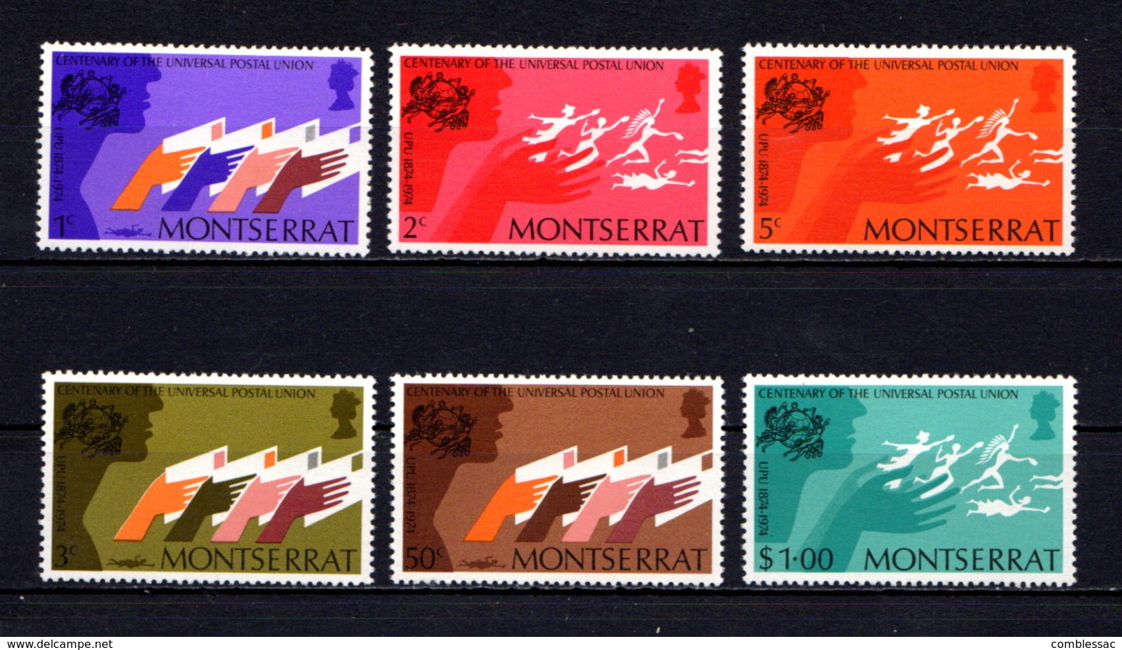 MONTSERRAT    1974    Centenary  Of  U P U    Set  Of  6    MNH - Montserrat