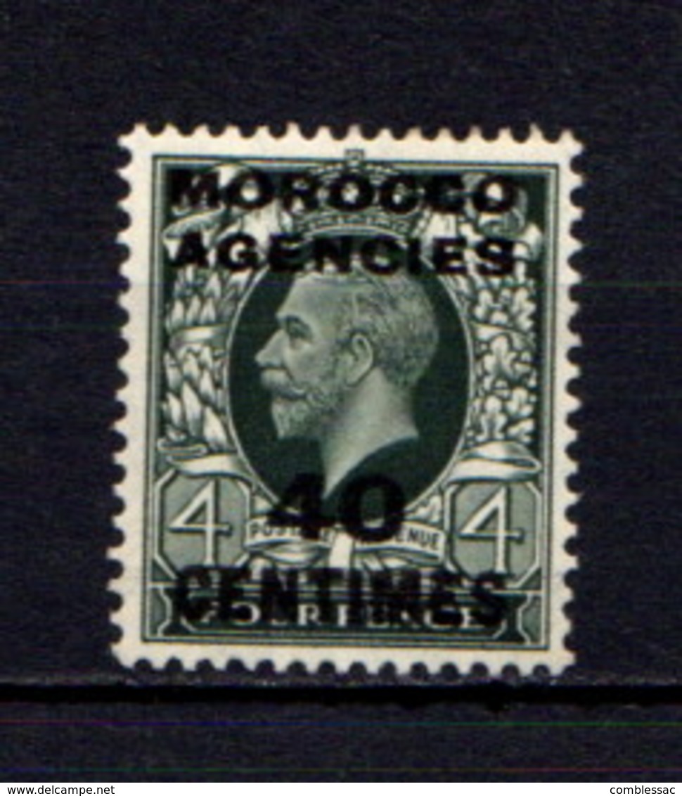 MOROCCO  AGENCIES    1934    40c  On  4d  Deep  Grey  Green    MH - Europe (Other)