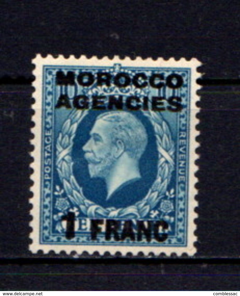 MOROCCO  AGENCIES    1934    1F On  10d  Turquoise  Blue    MH - Europe (Other)