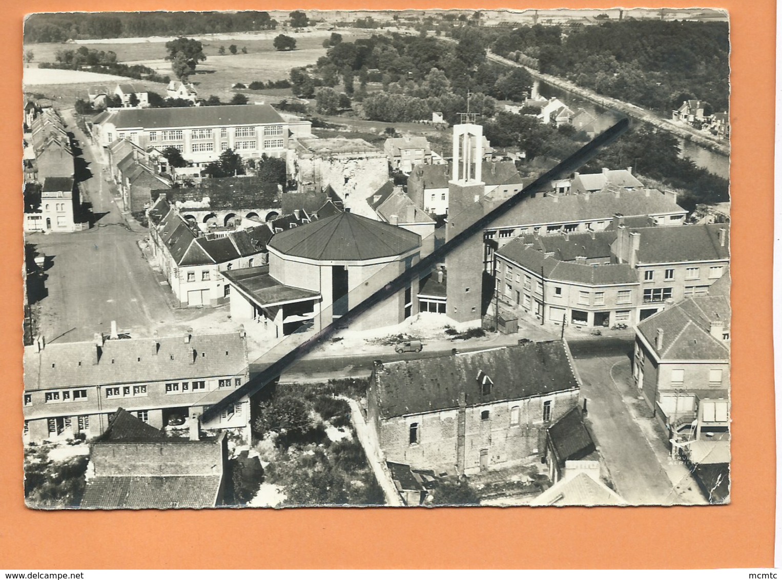 CPSM Grand Format -En Avion Au Dessus De...6- Bouchain  -  (Nord ) - L'église - Bouchain