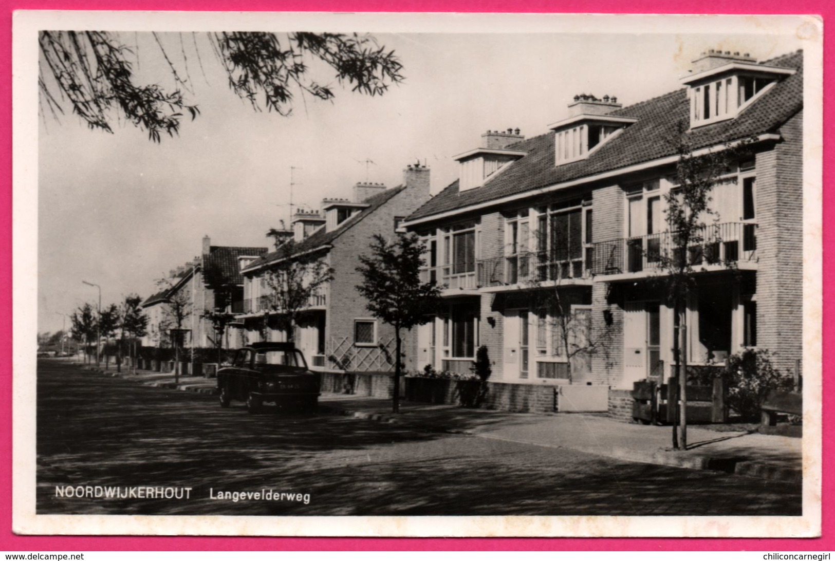 Noordwijkerhout - Langevelderweg - Vieille Voiture - Animée - Foto ROOS -  ECHTE FOTO  N° 51225 - Noordwijk (aan Zee)