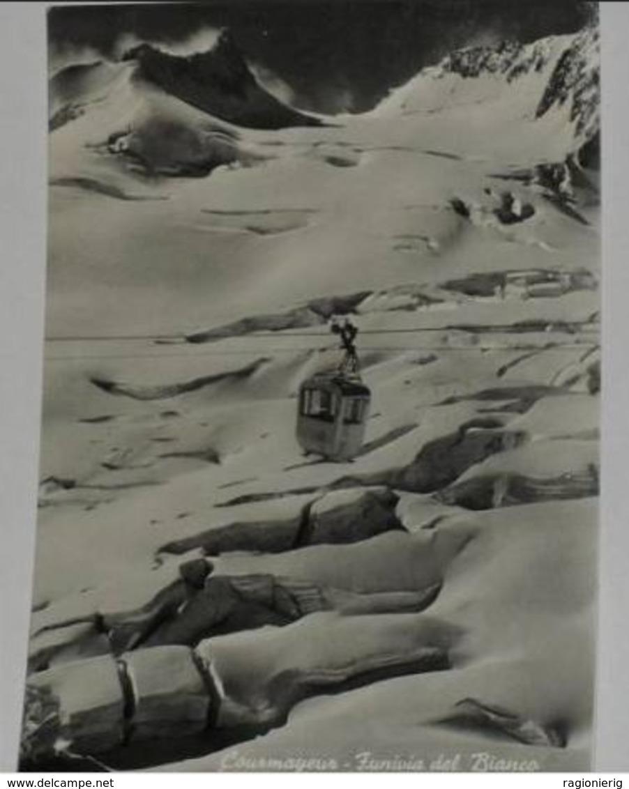 AOSTA - Courmayeur - Funivia Del Monte Bianco - Crepacci Sul Ghiacciaio Del Tacul - 1957 - Aosta