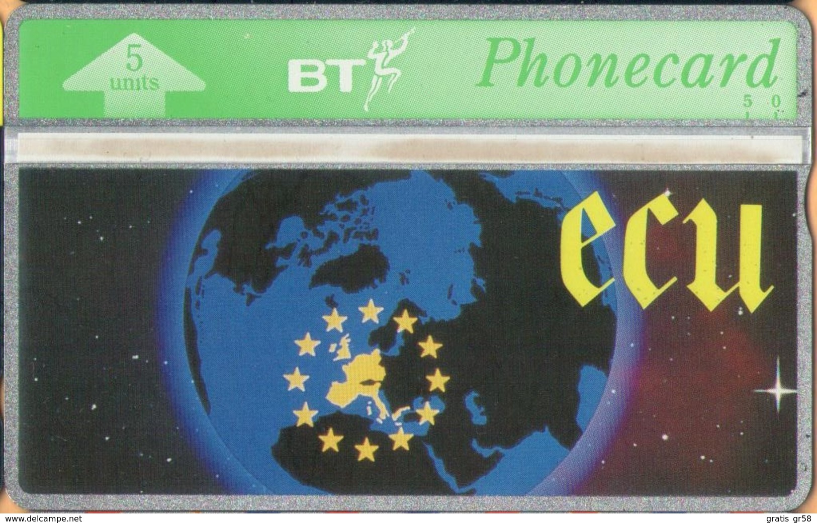 United Kingdom - BTO-038, L&G, ECU/Planet Earth, 306C, 5U, 5,000ex, 6/93, Mint, See Scan - BT Edición Extranjera