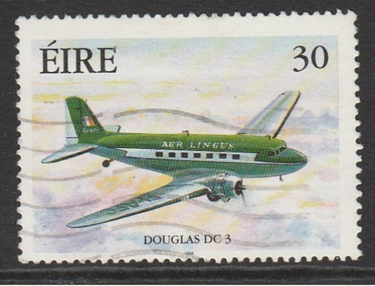 Ireland 1999 Civil Air Transport In Ireland - Aeroplanes 30 P Multicoloured SW 1185 O Used - Gebruikt