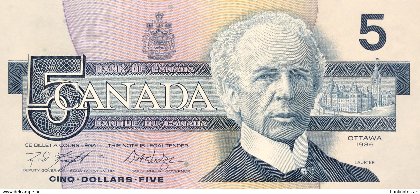 Canada 5 Dollars, P-95c (1986) - UNC - Canada