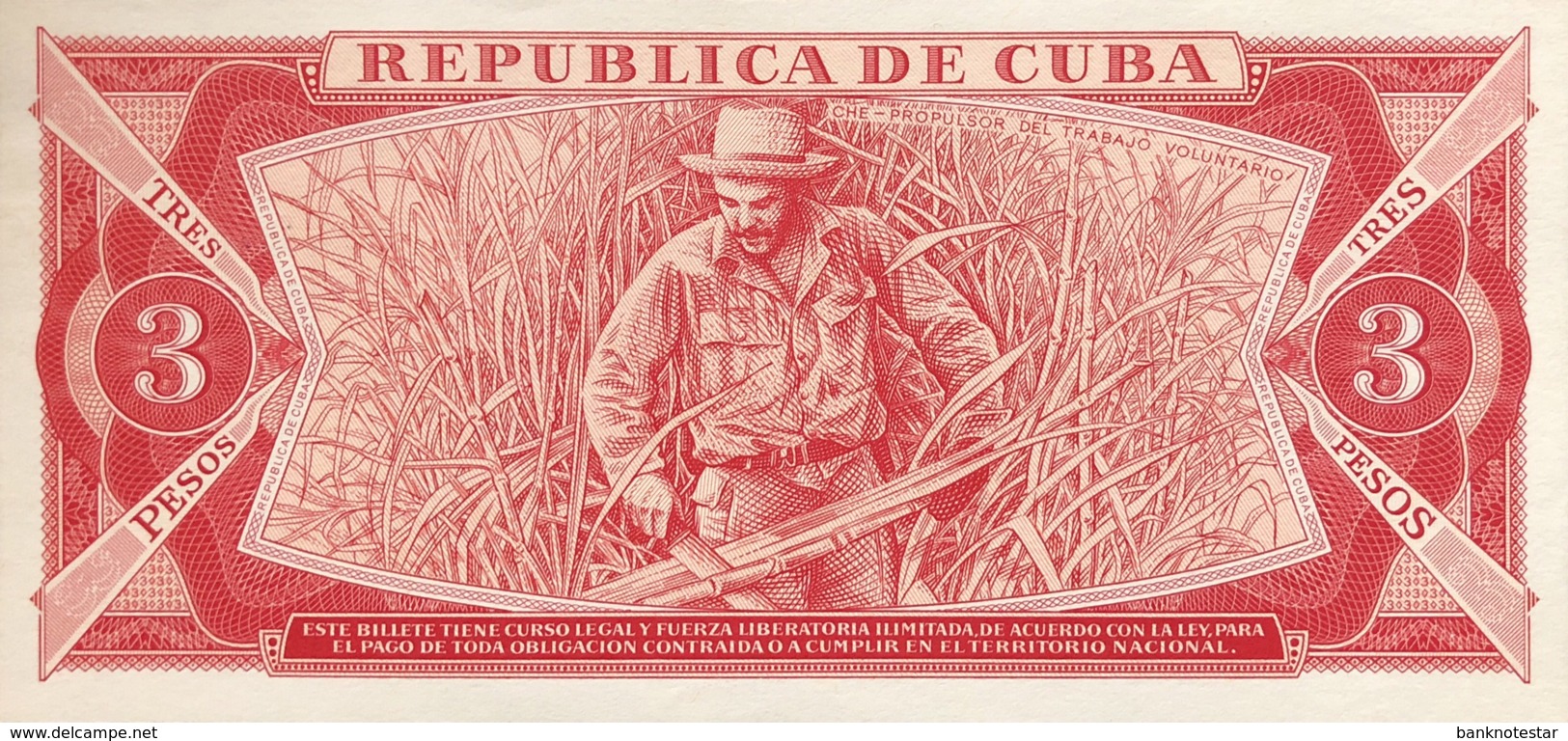 Cuba 3 Pesos, P-107b (1988) - UNC - Kuba