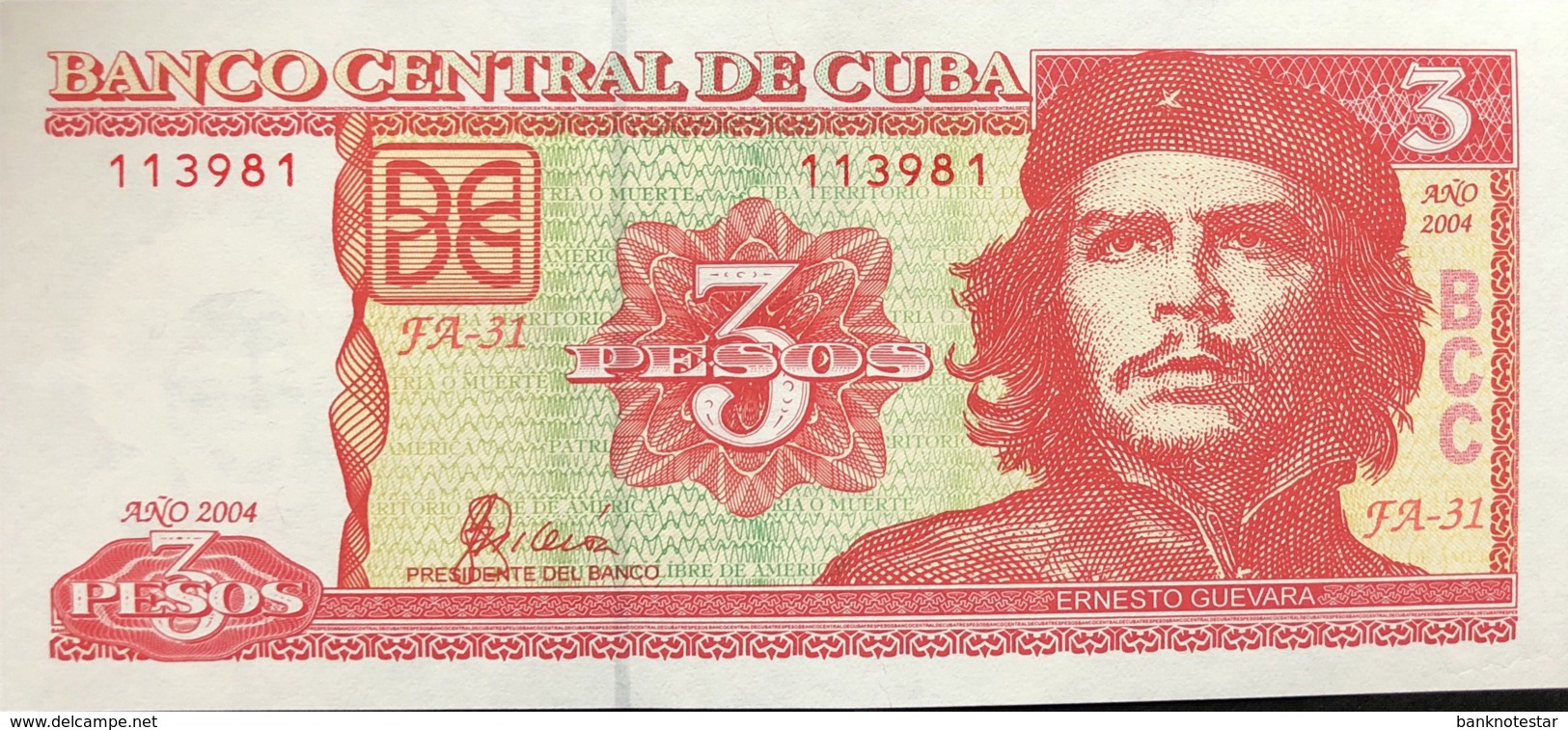 Cuba 3 Pesos, P-127 (2004) - UNC - Kuba