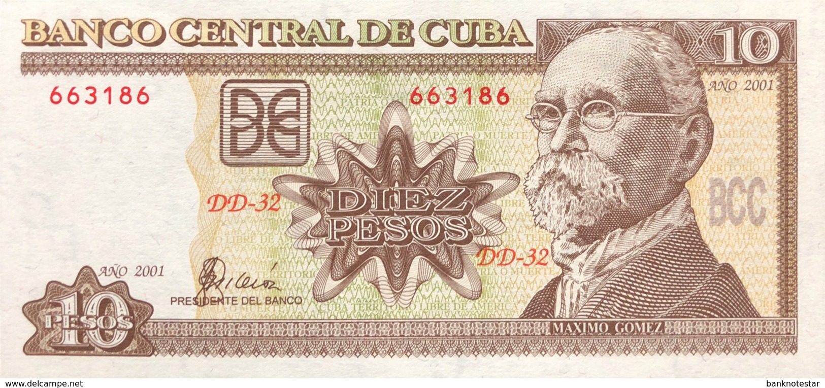 Cuba 10 Pesos, P-117d (2001) - UNC - Kuba