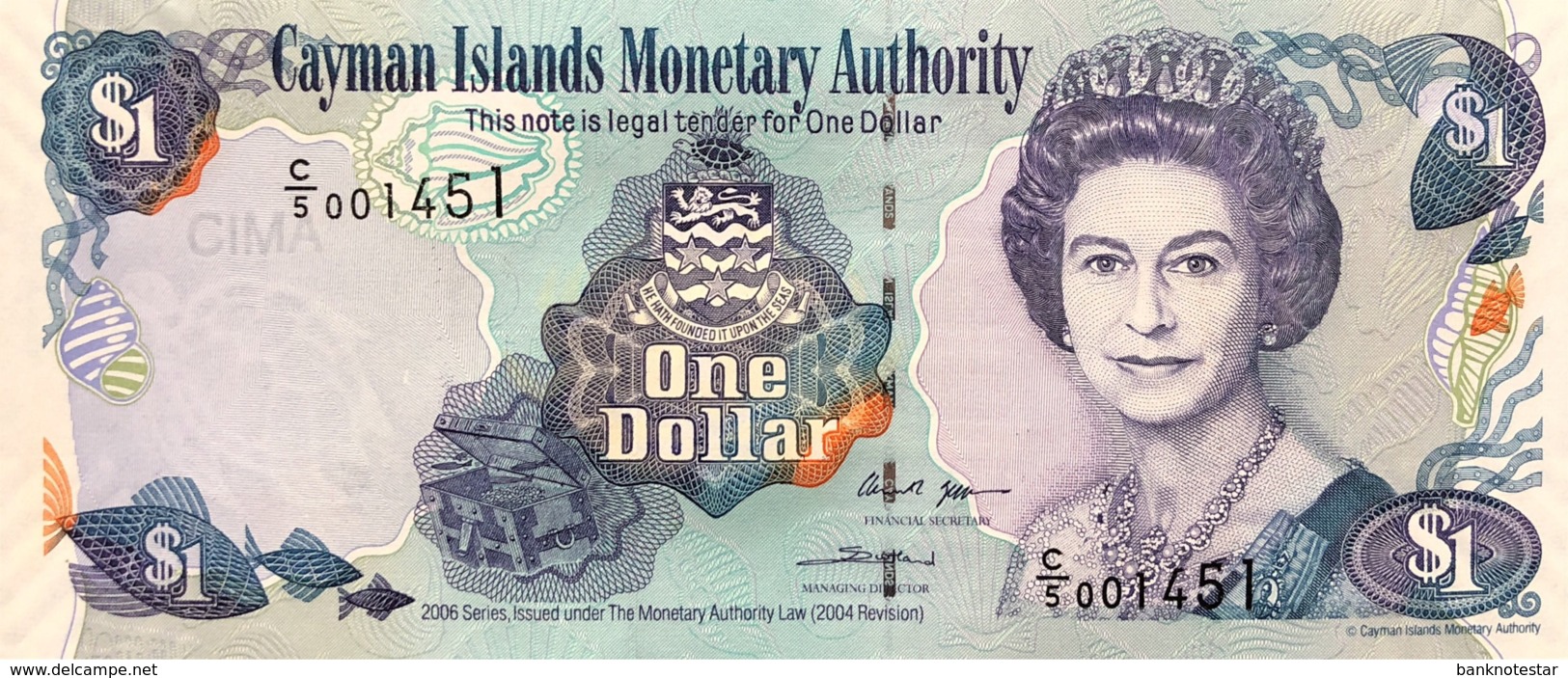 Cayman Islands 1 Dollar, P-33b (2006) - UNC - Kaimaninseln