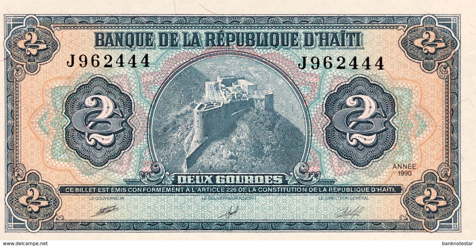 Haiti 2 Gourdes, P-254 (1990) - UNC - Haïti