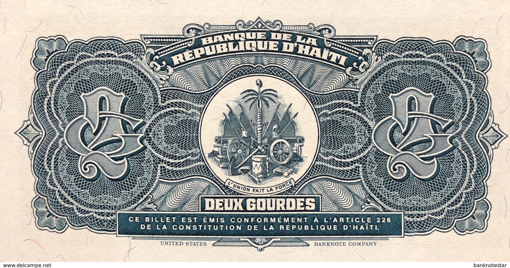 Haiti 2 Gourdes, P-254 (1990) - UNC - Haïti