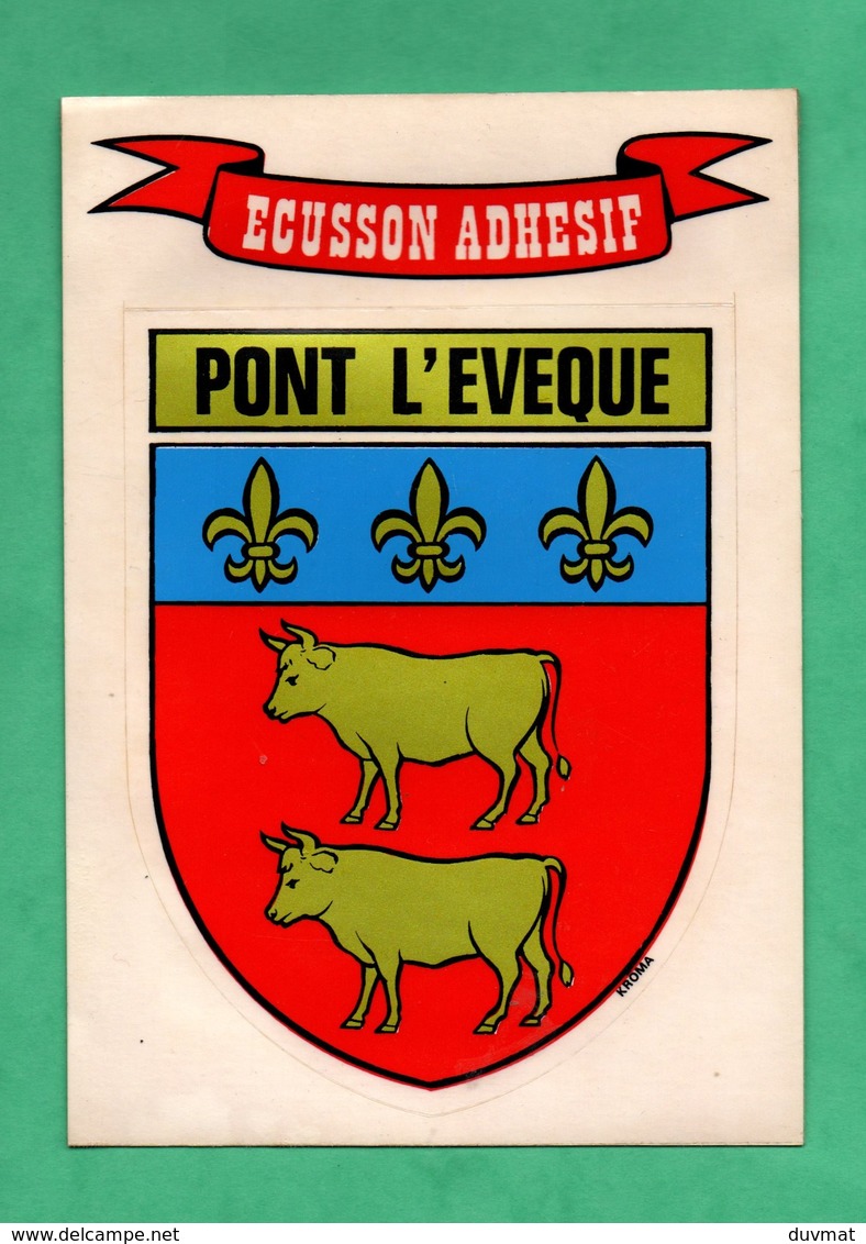 14 Calvados Pont L ' Eveque Ecusson Adhesif Blason De Ville - Pont-l'Evèque