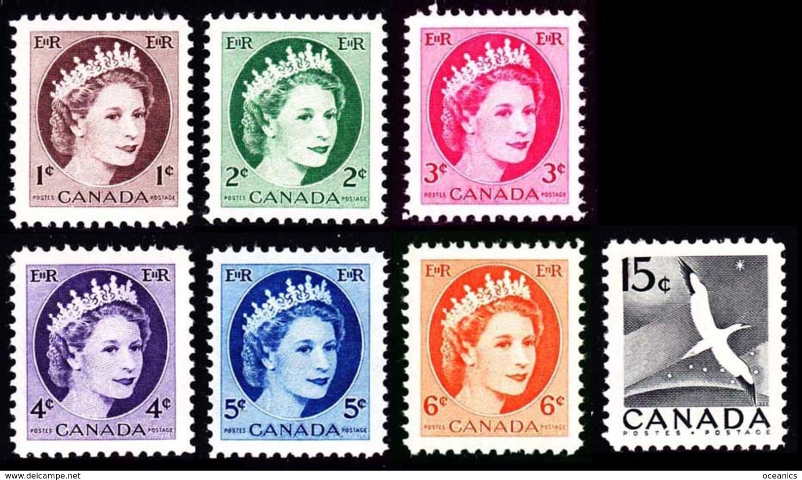 Canada (Scott No. 337-43 - Reine / Elizabeth / Queen)  [**] - Coil Stamps