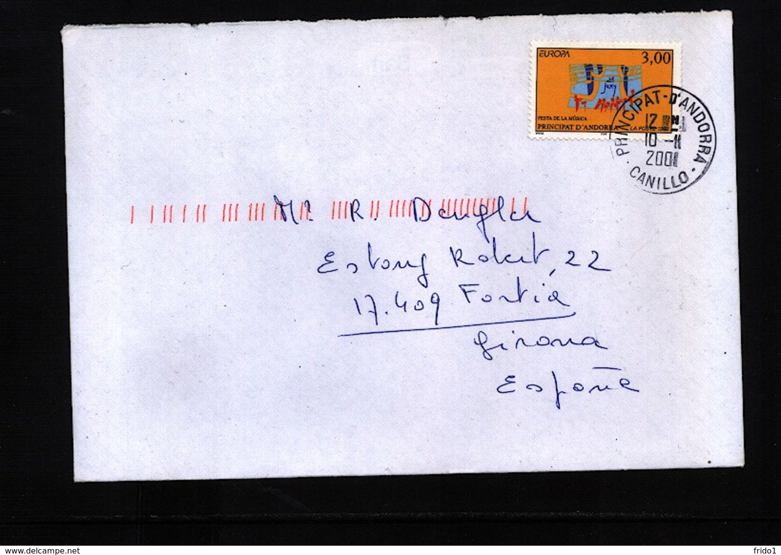 French Andorra 2001  2 Interesting Letters - Briefe U. Dokumente