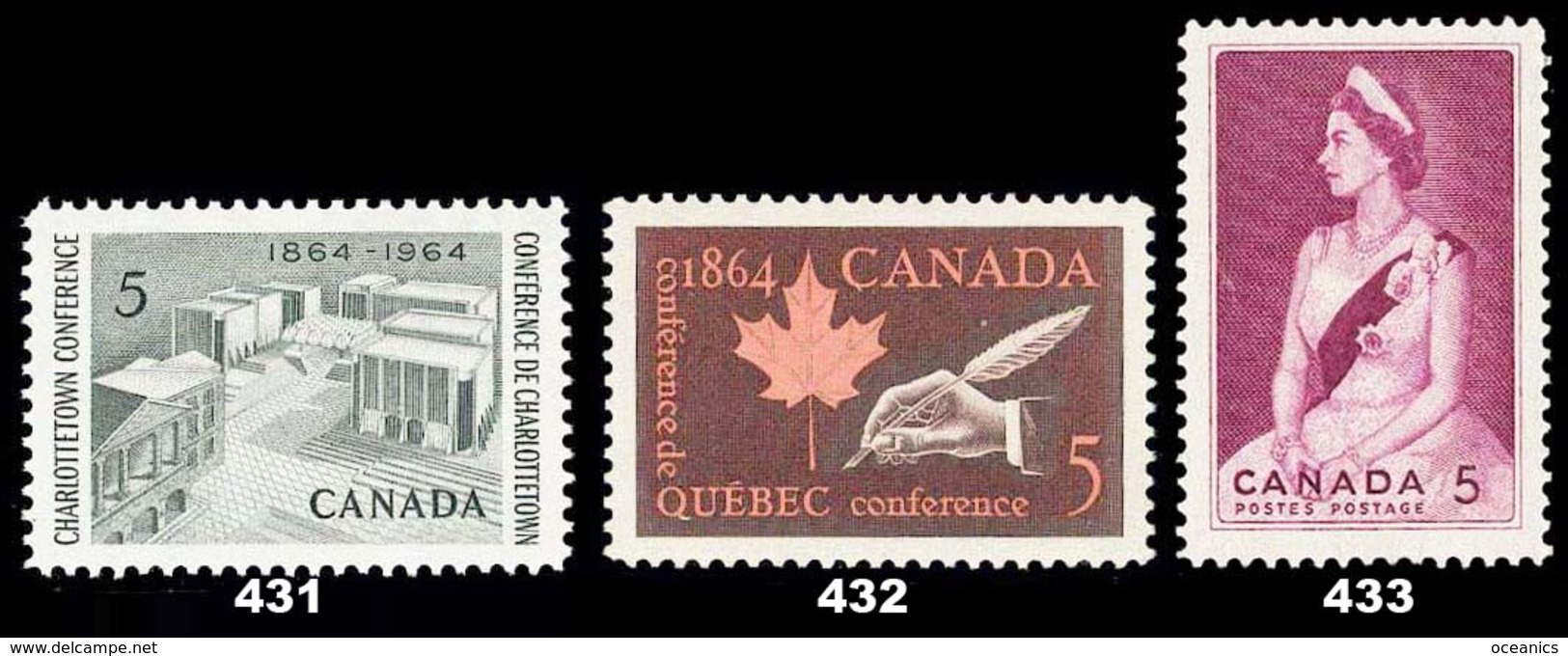 Canada (Scott No. 431-33 - 1964 Stamps) [**] - Nuevos