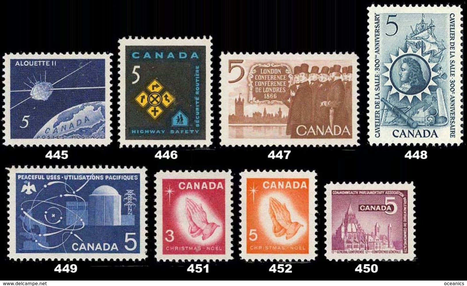 Canada (Scott No. 445-52 - 1966 Stamps) [**] - Neufs