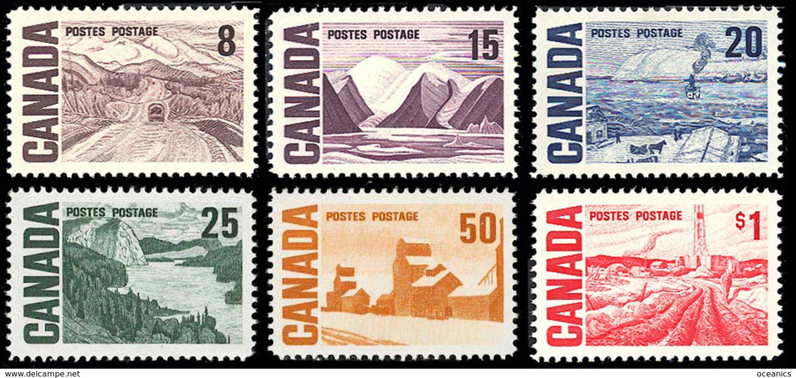 Canada (Scott No. 461-65b - 1967 Hight Definitive) [**] - Neufs