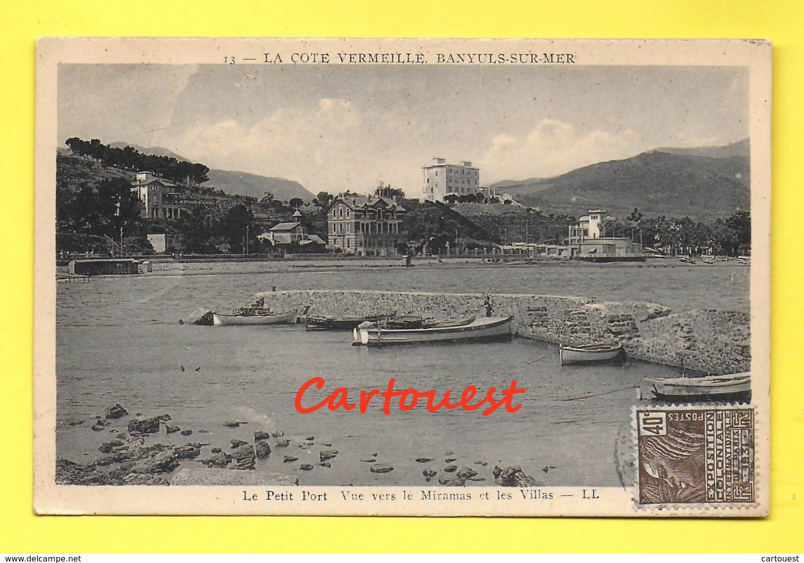 CPA 66 BANYULS Sur MER Le Petit Port Et Les Villas 1931 ( Peu Commune ) - Banyuls Sur Mer