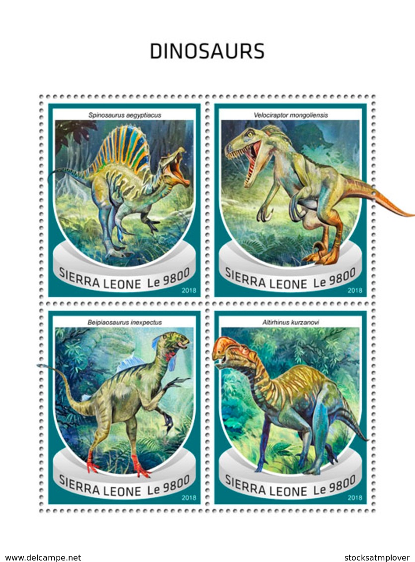 Sierra Leone 2018  Dinosaurs S201810 - Sierra Leone (1961-...)