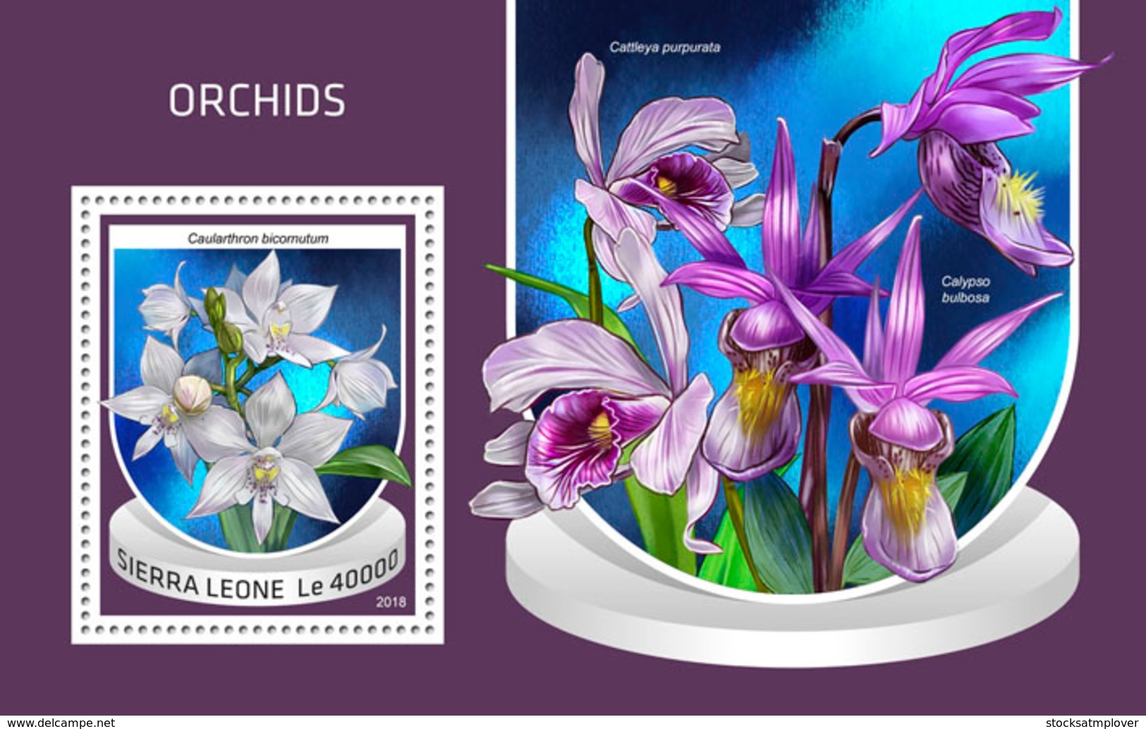 Sierra Leone 2018 Orchids Flora  S201810 - Sierra Leone (1961-...)