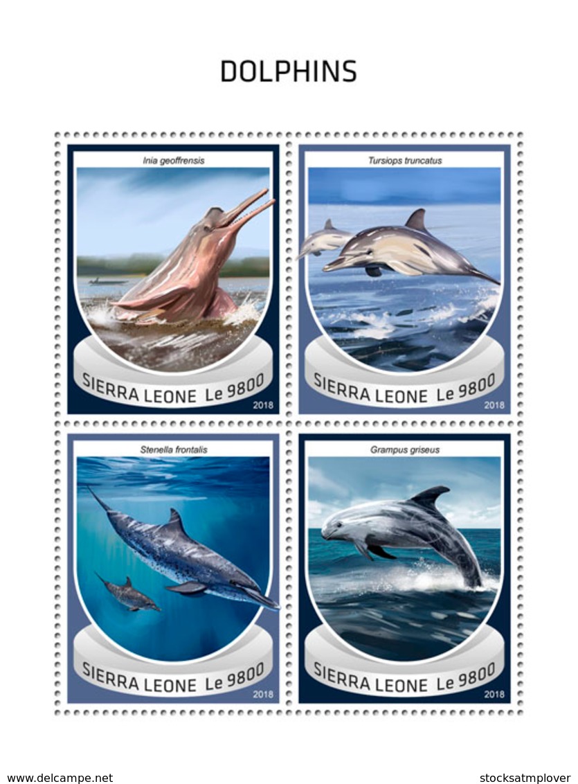 Sierra Leone 2018  Dolphins Fauna  S201810 - Sierra Leone (1961-...)