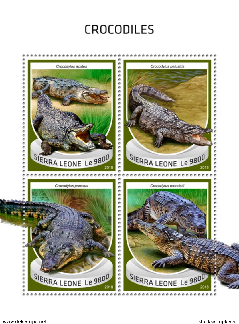 Sierra Leone 2018  Crocodiles  Fauna   S201810 - Sierra Leone (1961-...)