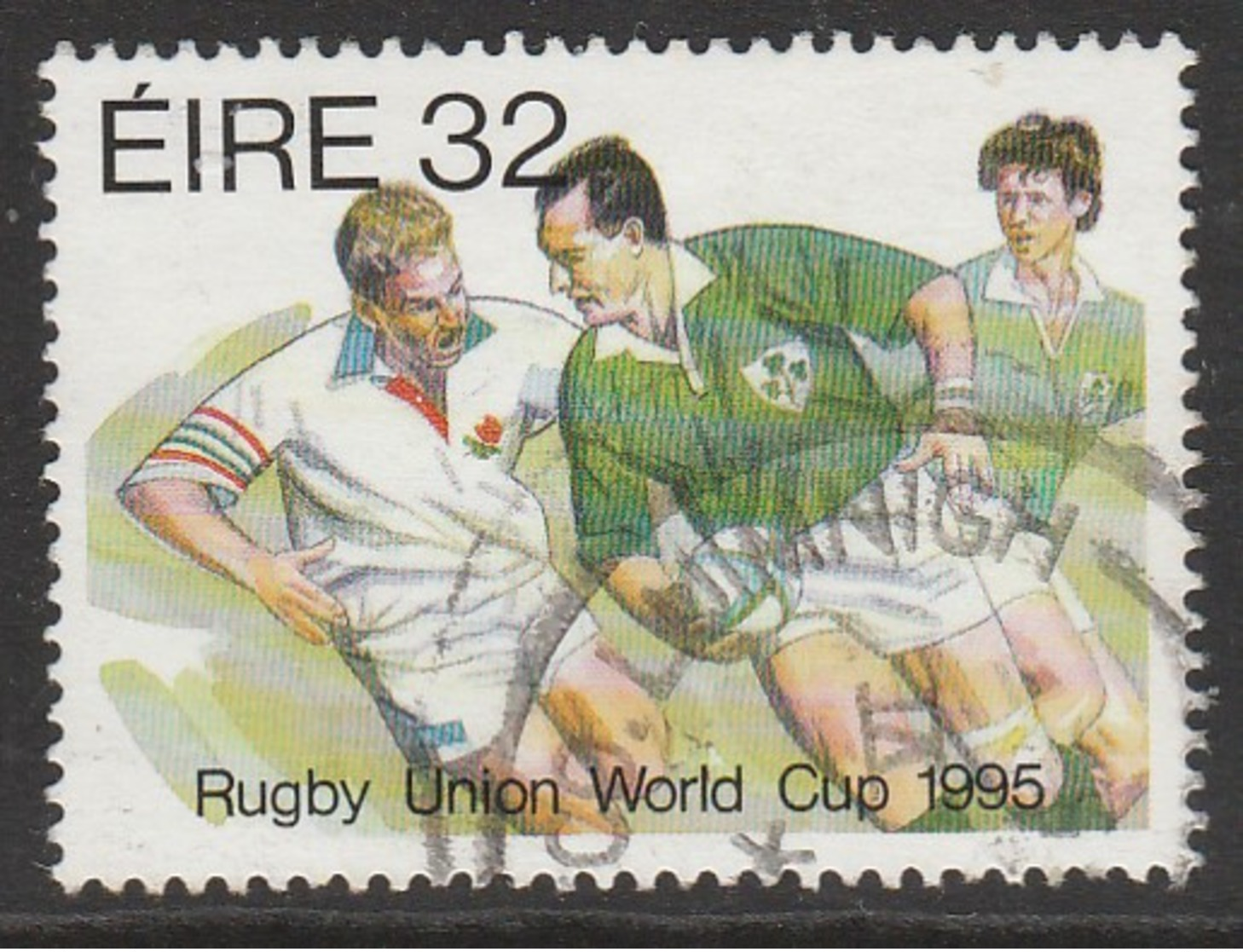 Ireland 1995 World Rugby Championship, South Africa 32 P Multicoloured SW 904 O Used - Used Stamps