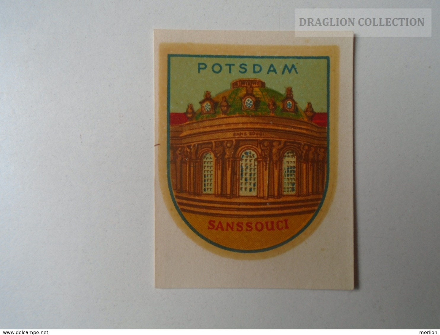 ZA138.51  Vintage Luggage Label  -Sticker - Potsdam Sanssouci - Hotel Labels