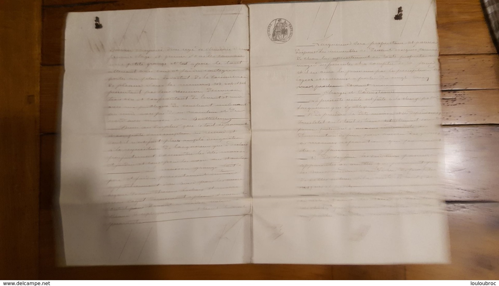 ACTE DE MARS 1864  VENTE COMMUNE DE PLEAUX CANTAL - Historische Dokumente