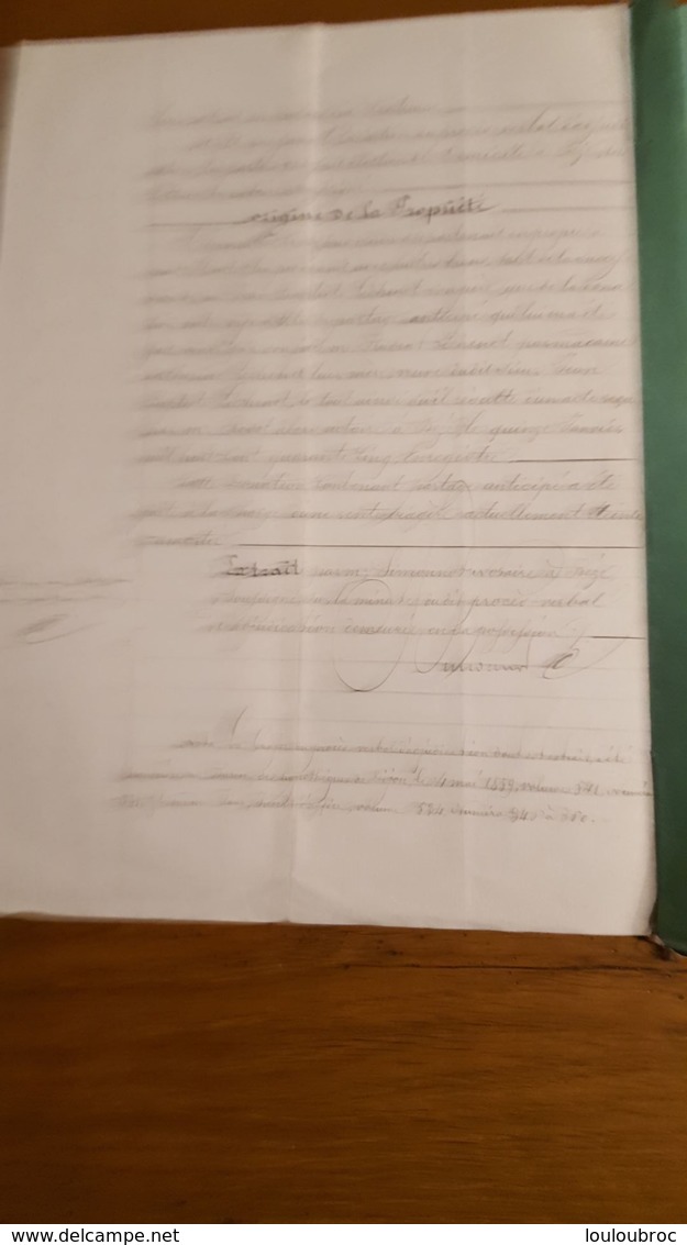 ACTE D'AVRIL 1859 ACTE NOTARIE MIREBEAU SUR BEZE VENTE TERRE A BEIRE LE CHATEL - Historische Dokumente