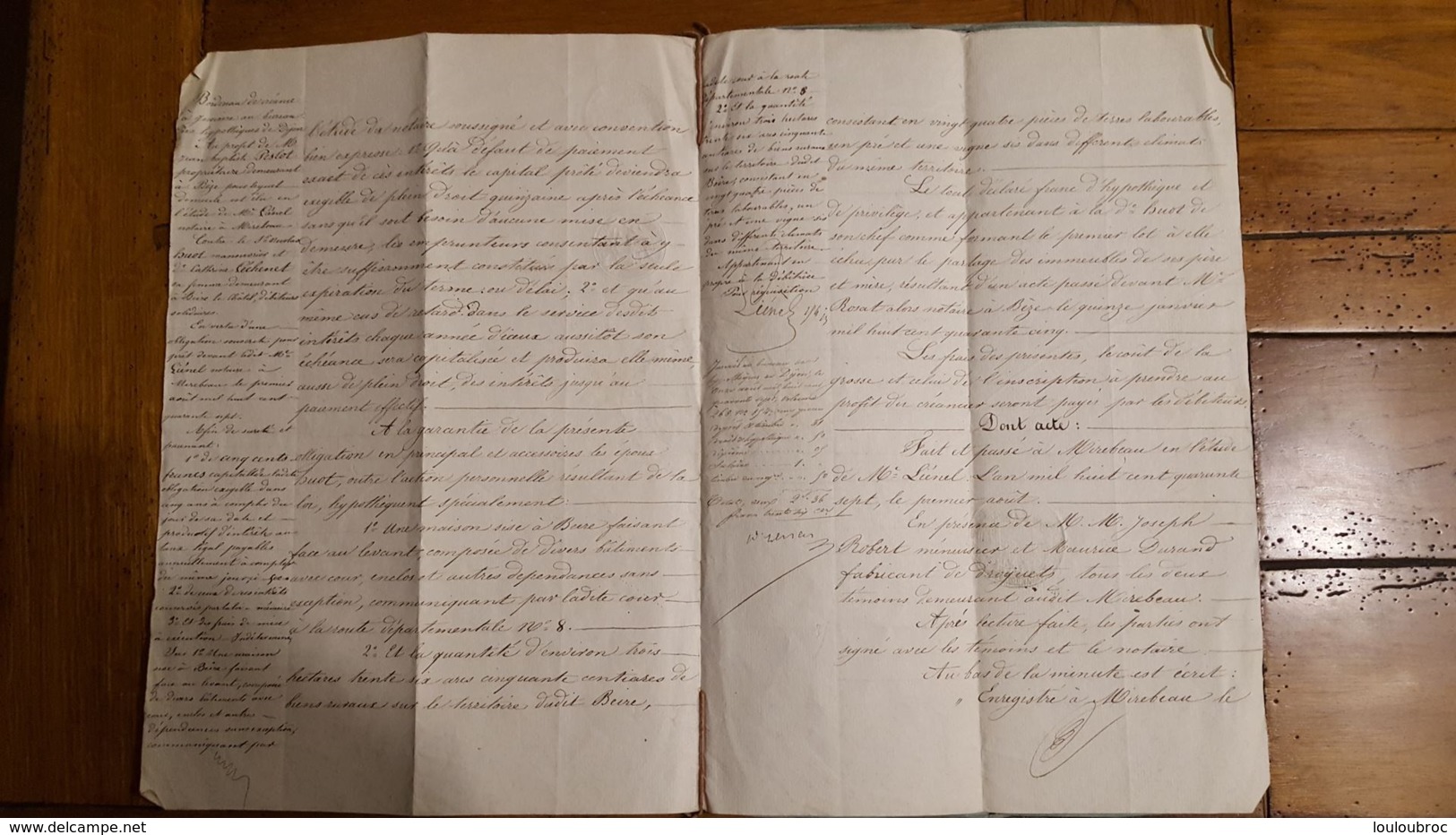 ACTE LOUIS PHILIPPE ROI DES FRANCAIS ACTE DE AOUT 1847 RECONNAISSANCE DE DETTE - Historical Documents