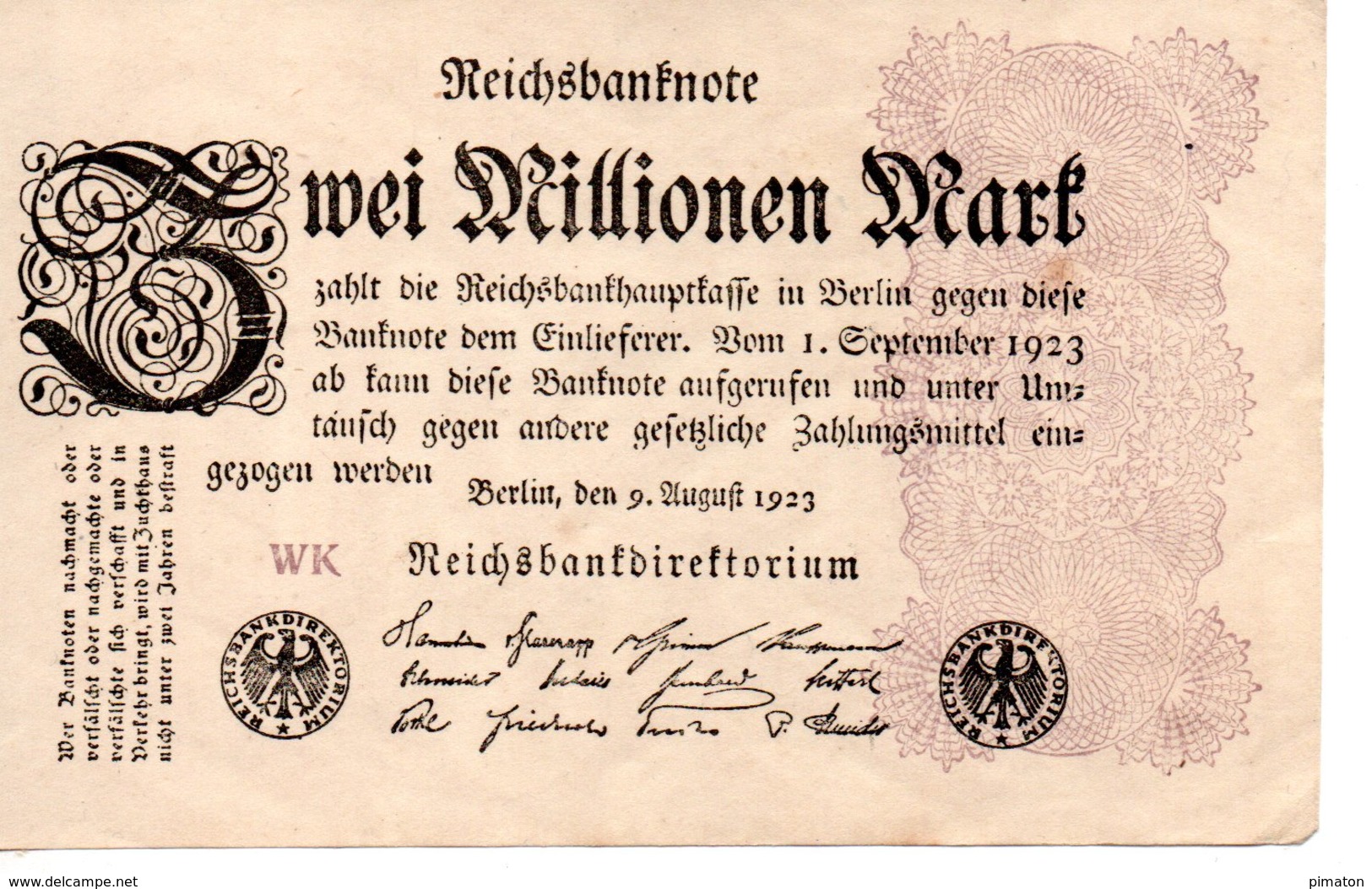 Zwei Millionen Mark - 2 Millionen Mark