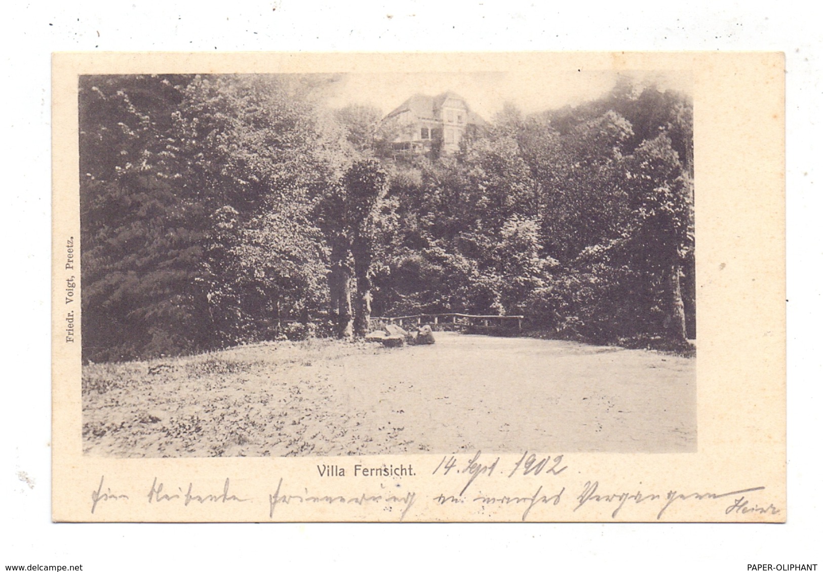 2308 PREETZ, Villa Fernsicht, 1902 - Preetz