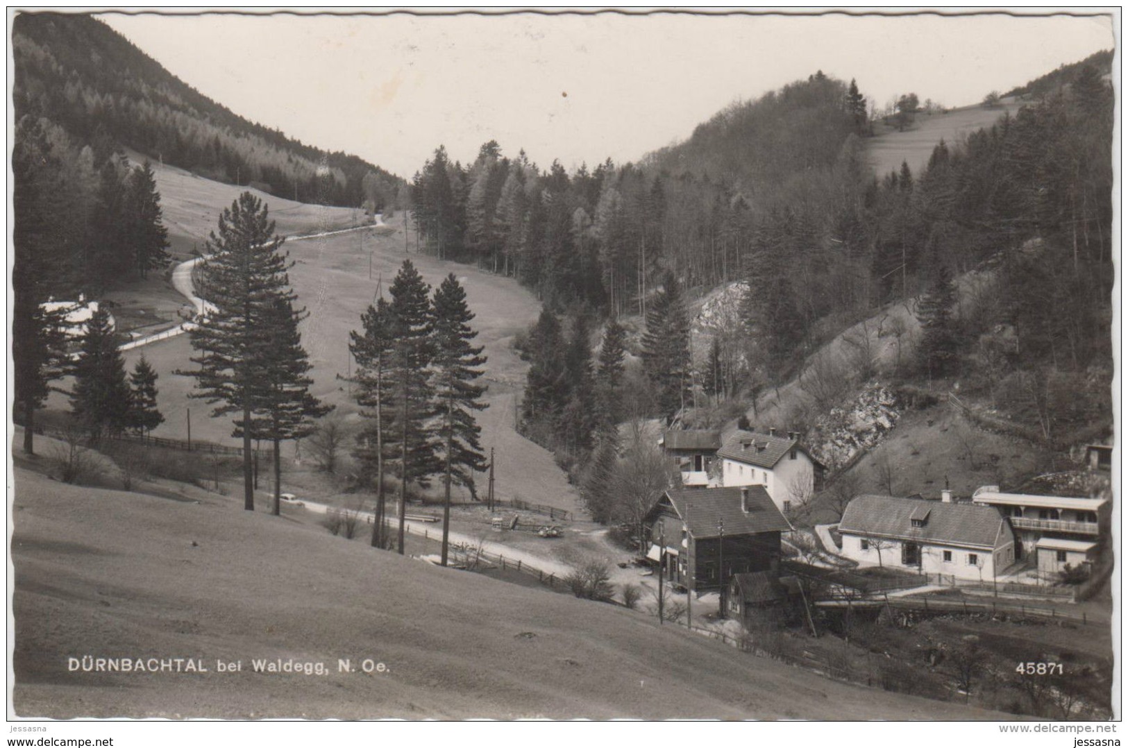 AK - NÖ - DÜRNBACHTAL Bei Waldegg - Teilansicht 1957 - Wiener Neustadt