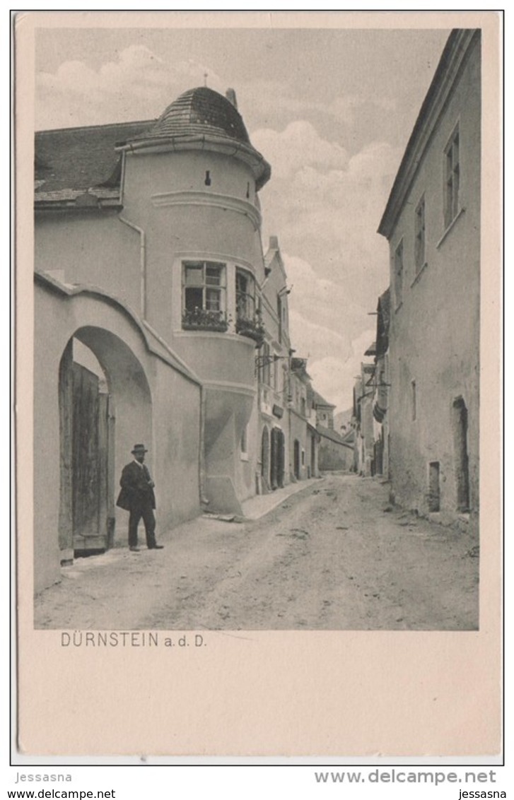 AK - NÖ - Dürnstein A.d. Donau 1912 - Strassenansicht - Wachau