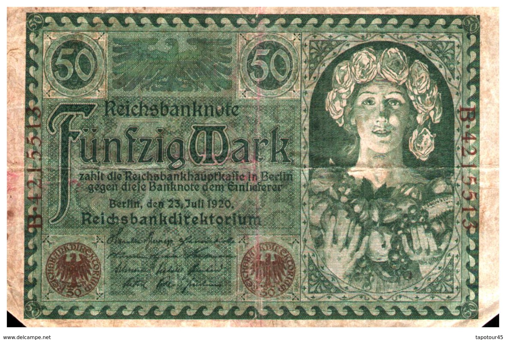 Billets >   Allemagne >  >  50 Mark 1920 - 50 Mark