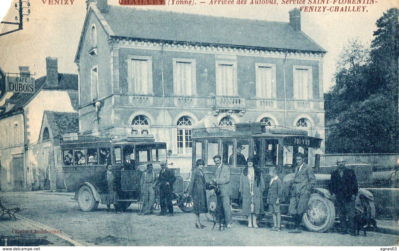 VENIZY   CHAILLEY   -  Arrivee Des Autobus Service Saint Florentin - Venizy - Chailley - Autres & Non Classés