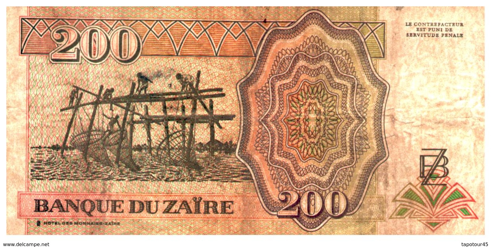 Billet  >  Zaïre > 200 Nouveaux Zaïre 1994 - Zaïre