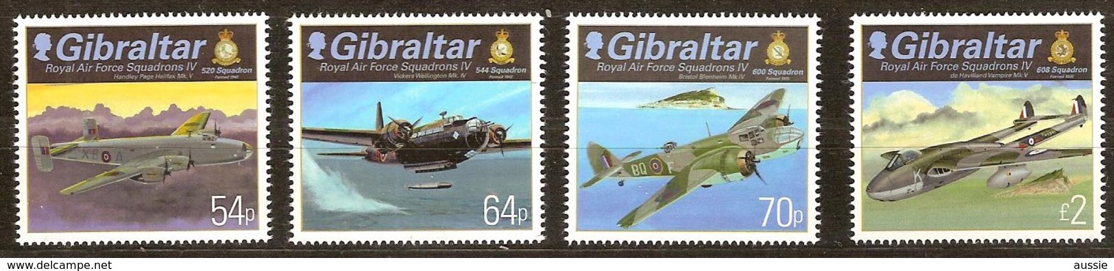 Gibraltar  2015 Micheln° 1693-1696 *** MNH Royal Air Force Aviation Vliegtuigen Airplanes - Gibraltar