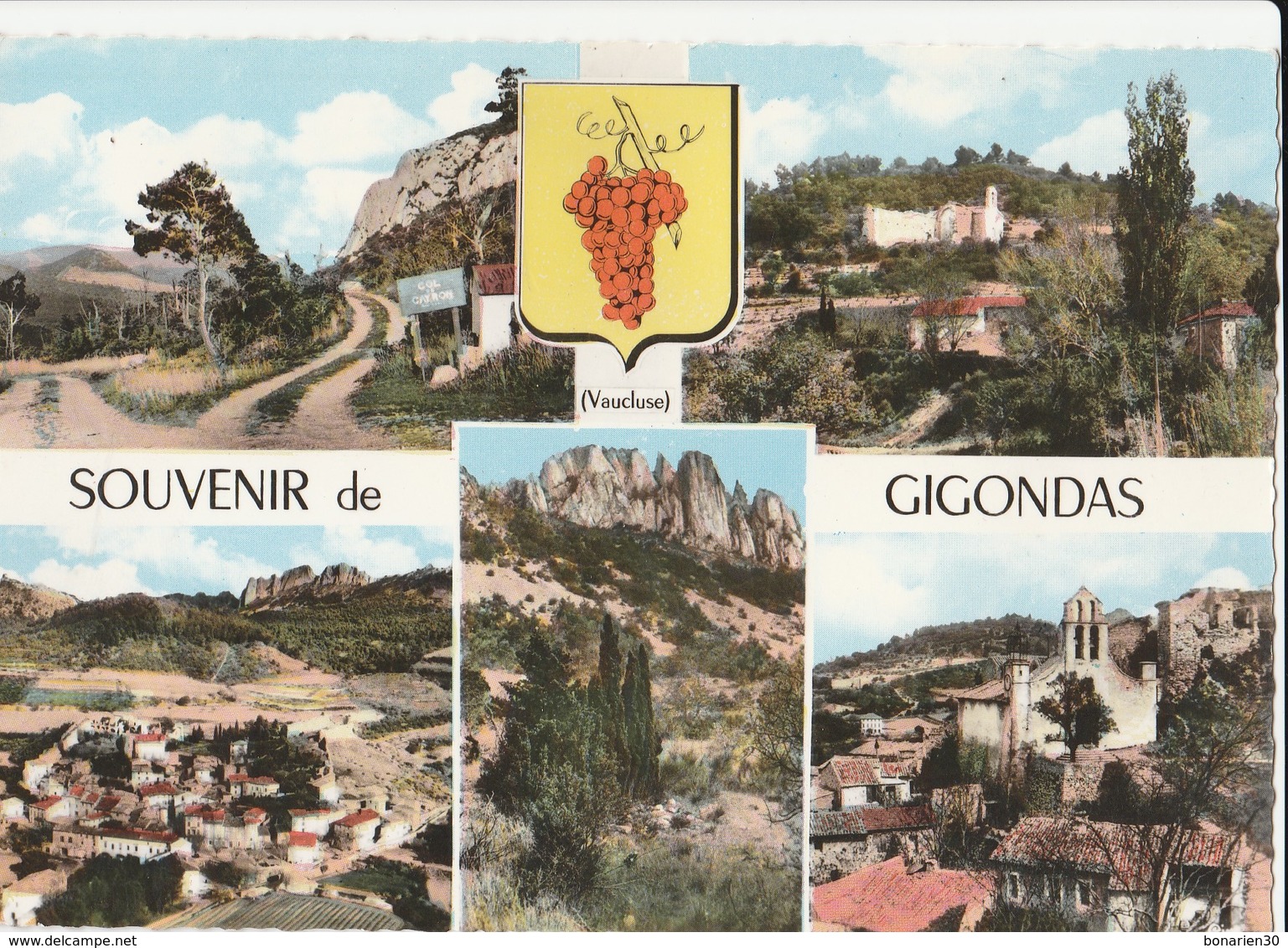 CPSM 84  GIGONDAS SOUVENIR BLASON  MULTIVUES - Autres & Non Classés