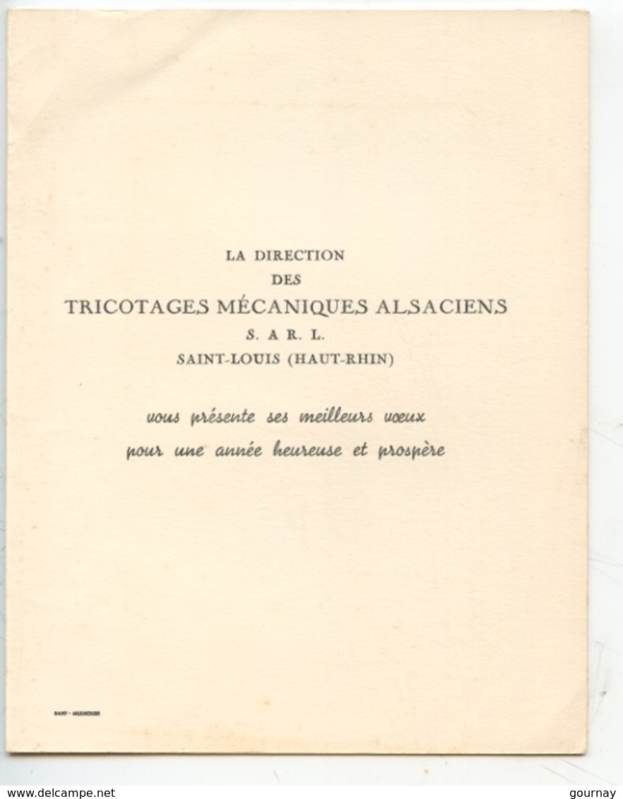 Jules Krippstiehl - Tricotages Mécaniques Alsaciens Saint Louis - Riquewhir Une Cour Alsacienne (carte Double Voeux) - Saint Louis