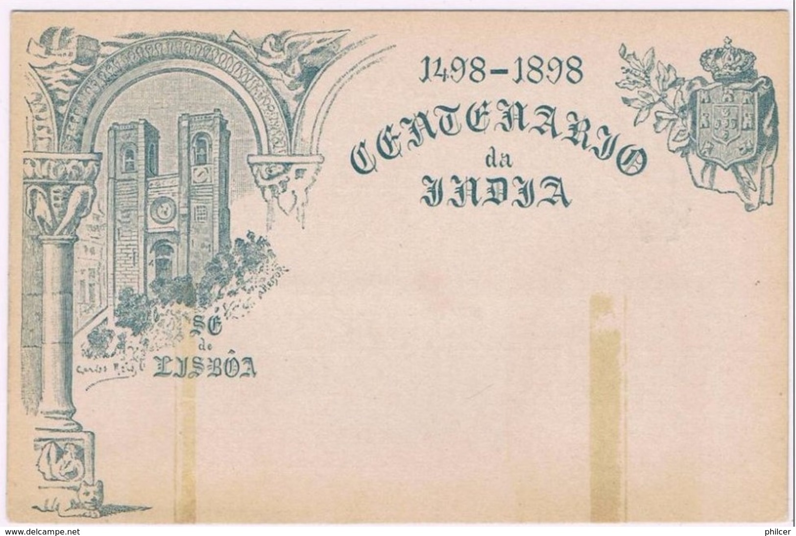 Portugal, 1898, Bilhete Postal Centenário Da India - Unused Stamps